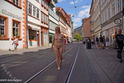 Nude in public image