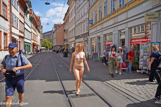 Nude in public image