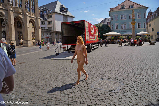Nude in public image